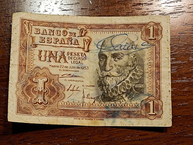 BILLETE UNA PESETA 1953
