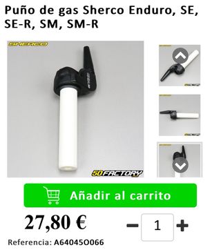Puño gas Oxia original Sherco 50