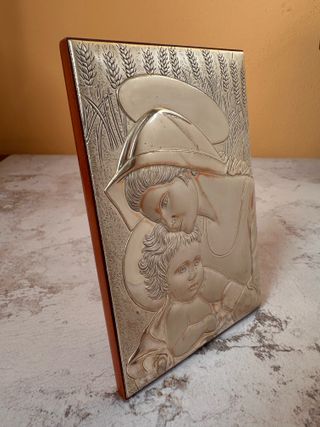 Quadro in argento Madonna con bambino