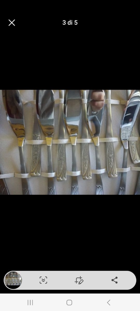 Servizio posate da pesce con vassoio