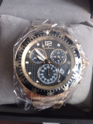 Reloj cronógrafo acero y oro