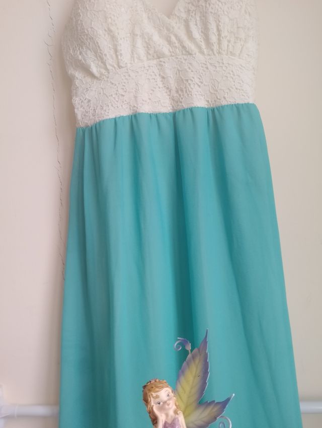 Vestido de algodón y doble tela 