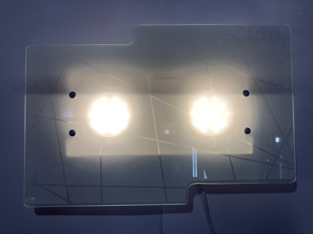 Lampada soffitto vetro lastra serigrafato