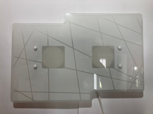 Lampada soffitto vetro lastra serigrafato