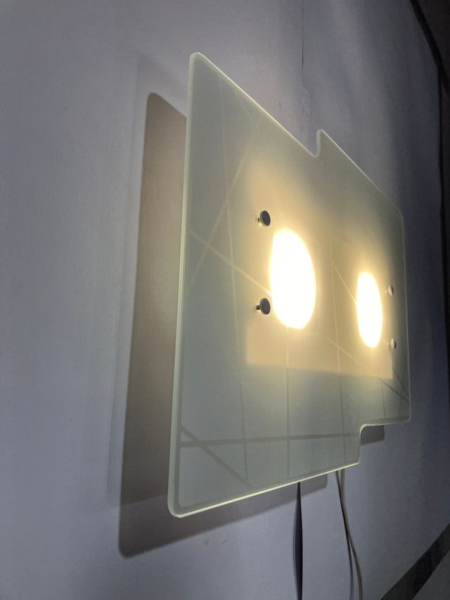 Lampada soffitto vetro lastra serigrafato