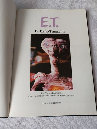 LIBRO E.T. El Extraterrestre.