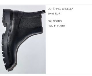 Botines piel negros