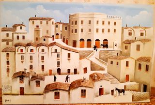 Tela - Quadro 2 - Paesaggio di Città - A. Florido