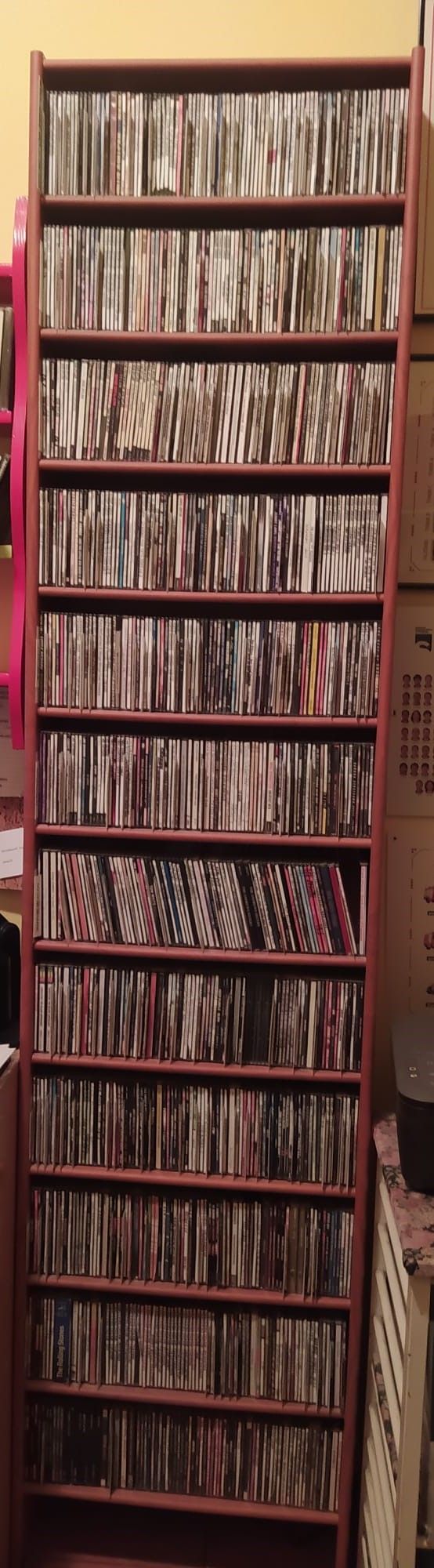 Estantería para cd, de madera maciza