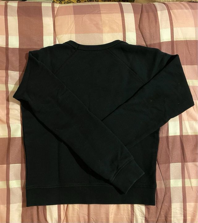 Maglia a girocollo nera Benetton in cotone