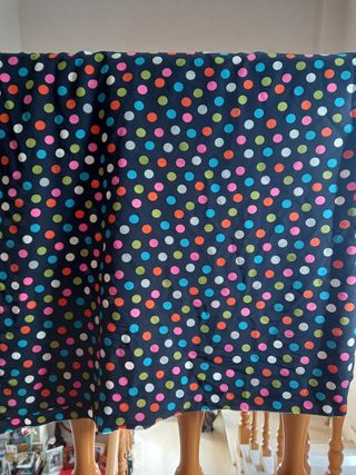 3 retales de tela de lunares multicolor 🔴⚪️🔵