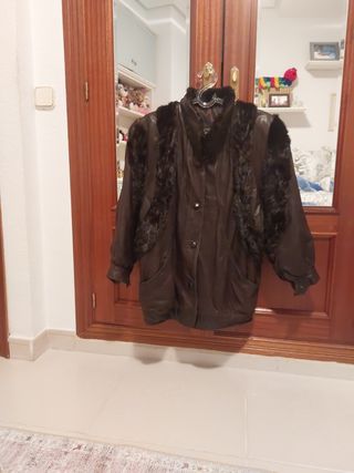 Abrigo piel marron