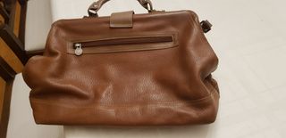 Bolso de piel marrón vintage