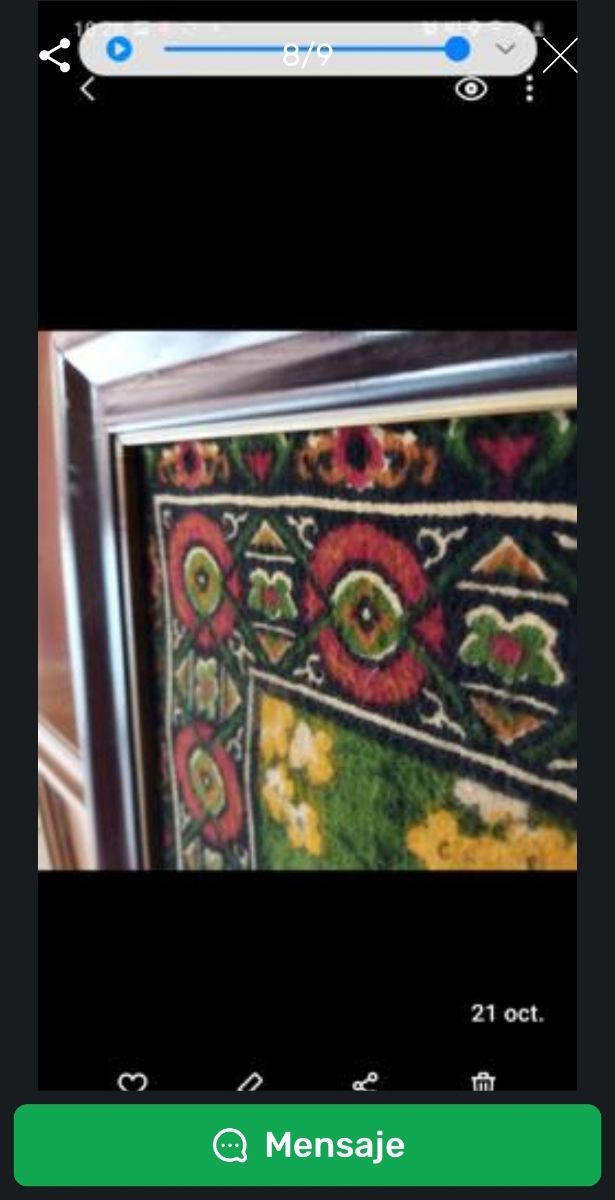 Antiguo y gran tapiz