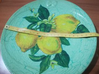 Piatto decorativo in decoupage 