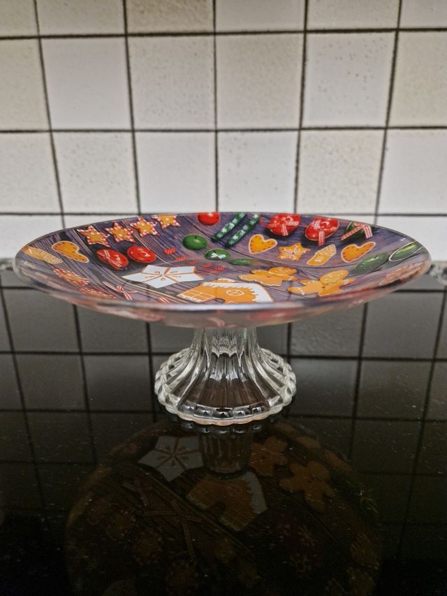 Alzatina Natalizia in vetro