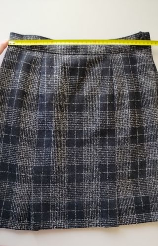 Minifalda lana cuadros t36