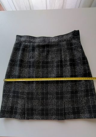Minifalda lana cuadros t36