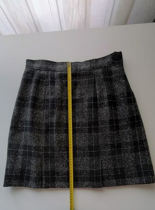 Minifalda lana cuadros t36