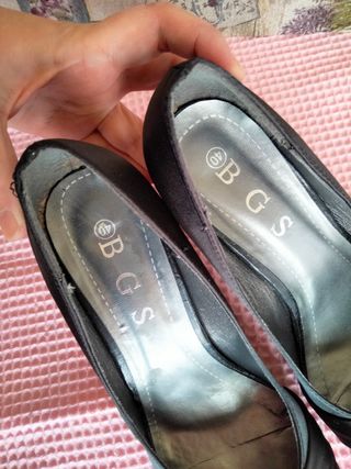 Scarpe décolleté nere raso