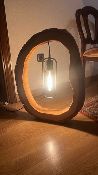 lampara tronco de arbol