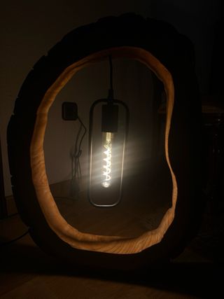 lampara tronco de arbol