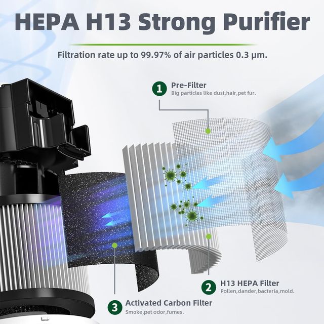 Purificador De Aire Con Filtro Hepa H13 NO alergia