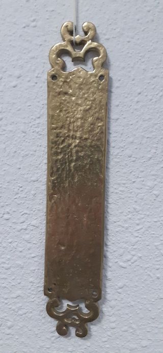 Bronce placa inglesa antigua. Gran herraje antiguo