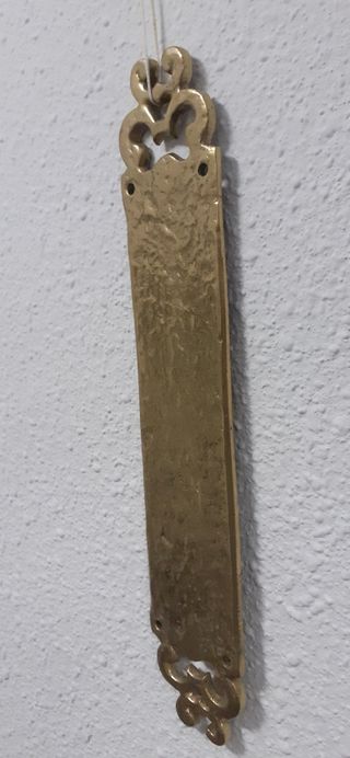 Bronce placa inglesa antigua. Gran herraje antiguo