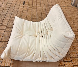 togo 1 seat sofa alcantara eggshell white