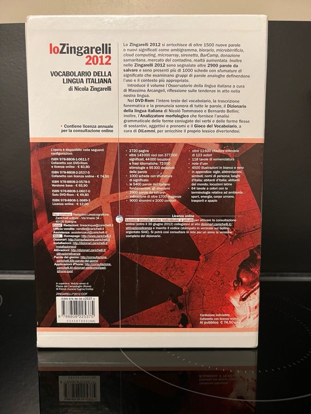 Dizionario lo Zingarelli Italiano