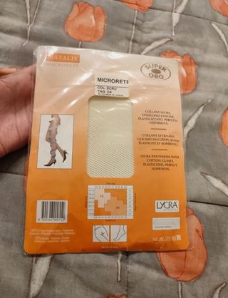 Collant microrete Ecrù