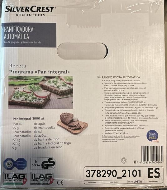 Panificadora automática 850W