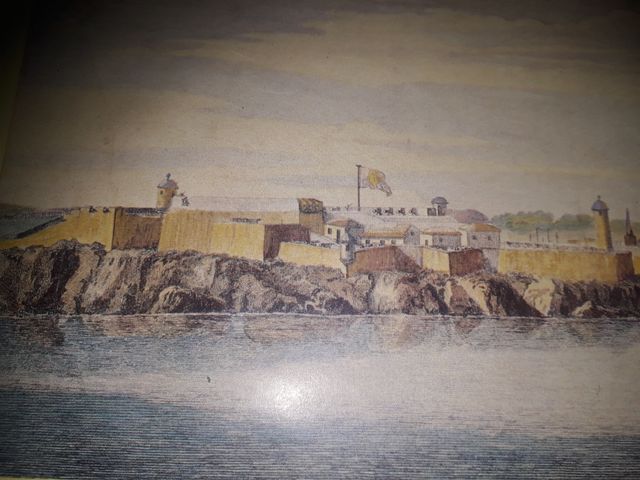 litografía CASTILLO DEL MORRO 1710/77 HABANA