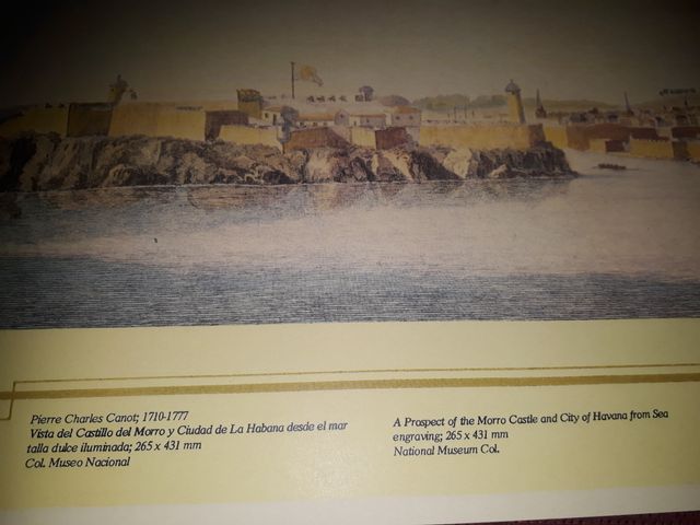 litografía CASTILLO DEL MORRO 1710/77 HABANA