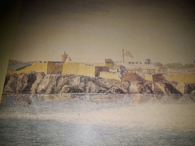 litografía CASTILLO DEL MORRO 1710/77 HABANA