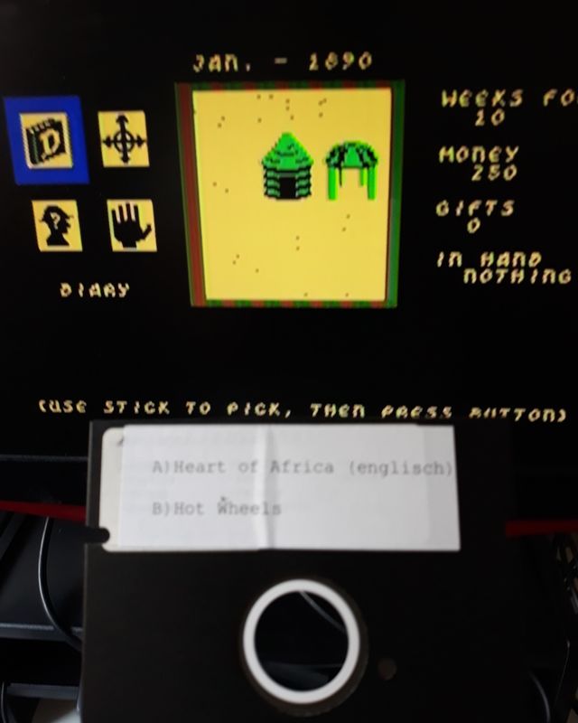 Commodore C64 Heart of Africa + Hot Wheels