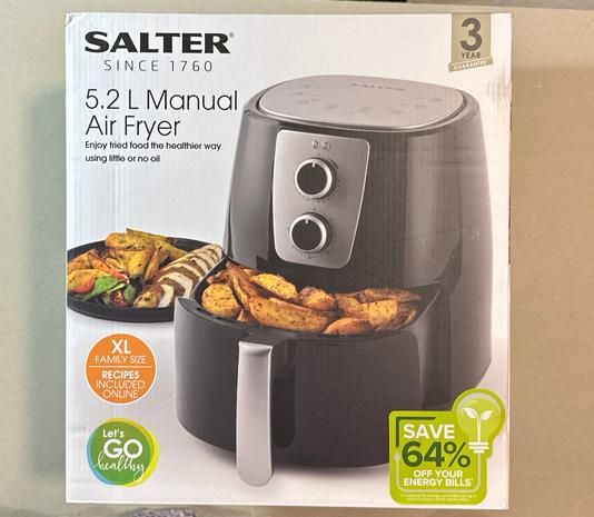 Salter  Freidora de aire 5,2 L 1300 W
