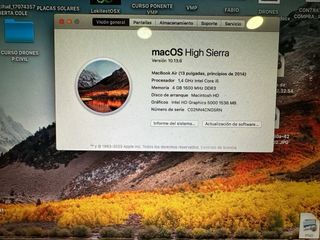 macbook air + tarjeta disco 256 gb