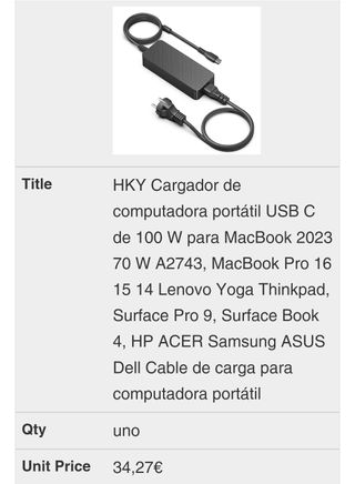 Cargador de ordenador