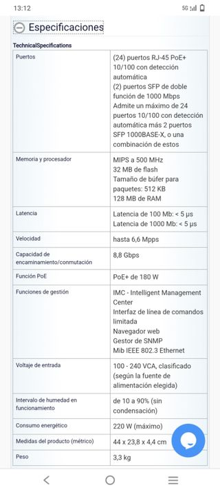 Switch HP con 24 puertos,Conmutador HP 1910