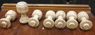 Pomos, patas de madera