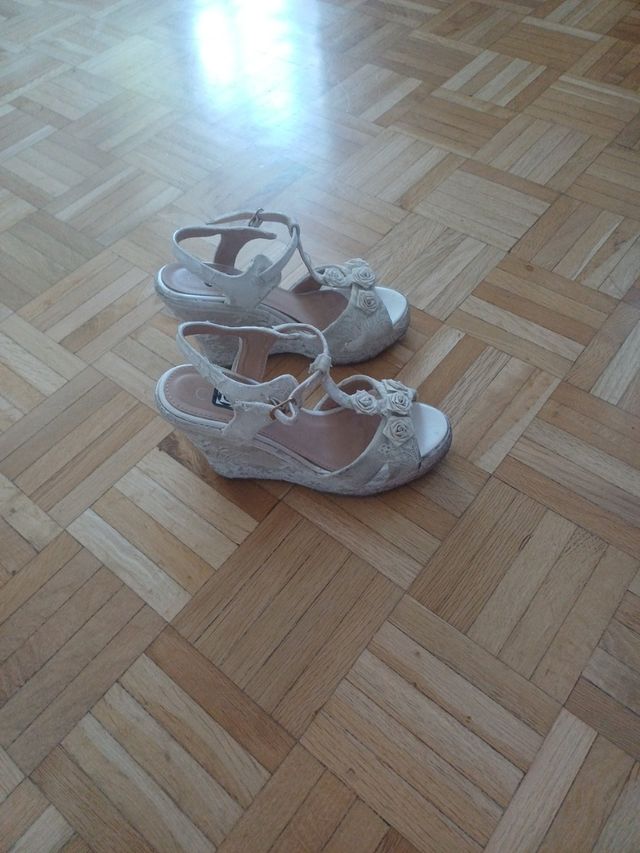 Cuña blanca boda Talla 38