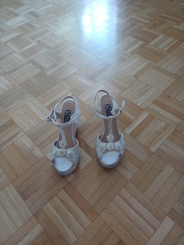 Cuña blanca boda Talla 38