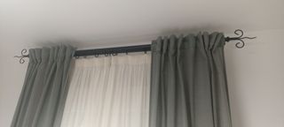 Juego completo de cortinas con barras