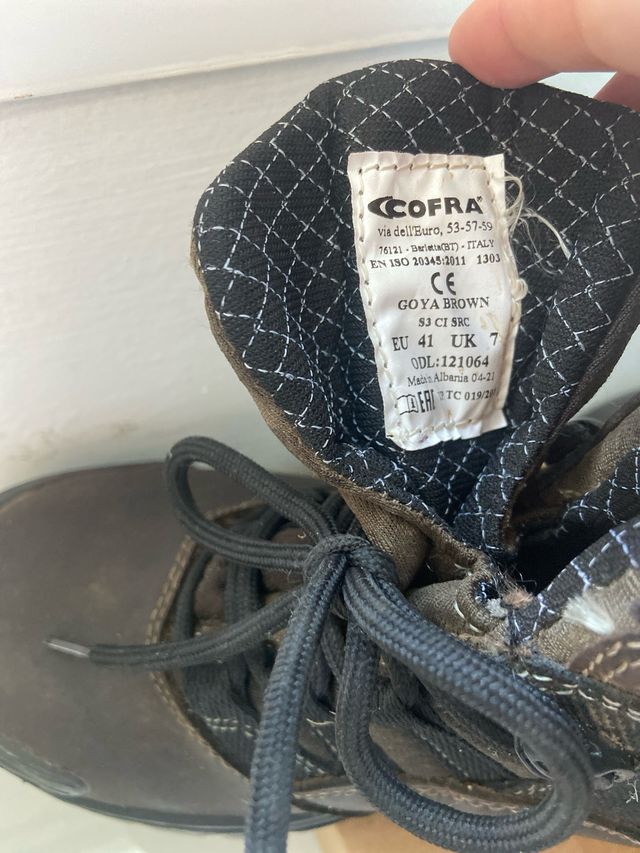 Botas de trabalho com biqueira reforçada Cofra