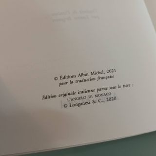 L'ANGE DE MUNICH Fabiano MASSIMI. Livre