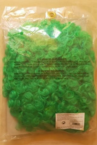 DISFRAZ PELUCA PAYASO VERDE .NUEVO