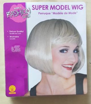 DISFRAZ PELUCA LUJO RUBIA SUPER MODELO.NUEVA