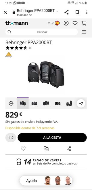 JUEGO ALTAVOCES COMPACTO 2000W